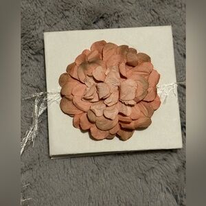 Accordion style scrapbook with Peach Flower embellishment